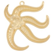 Pendente a forma di stella marina 38,5x34 mm - Dorato con oro fino x1