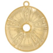 Pendente a forma di riccio di mare lavorato da 41 mm - Dorato con oro fino x1