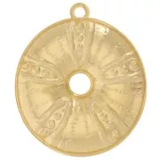 Pendente a forma di riccio di mare lavorato da 41 mm - Dorato con oro fino x1