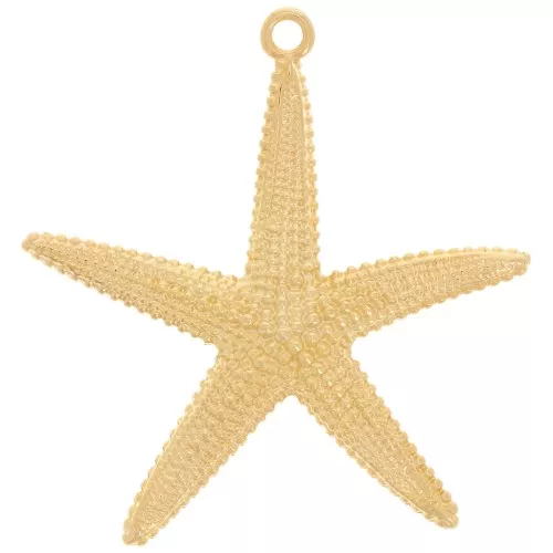 Pendente a forma di stella marina 61x57 mm - Dorato con oro fino x1