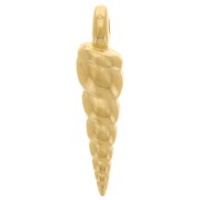 Ciondolo conchiglia 19x5 mm - Dorato in oro fino x1