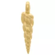 Ciondolo conchiglia 19x5 mm - Dorato in oro fino x1