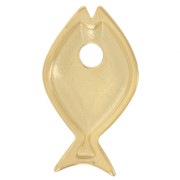 Pendente a forma di pesce 22x13 mm - Dorato con oro fino x1