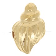 Perla conchiglia 12x7 mm - Dorato con oro fino x1|raw }}