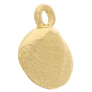 Ciondolo conchiglia 12,5x11 mm - Dorato in oro fino x1