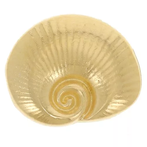 Farfalline conchiglia 15x12 mm per cordone da 10 mm - Dorato con oro fino x1