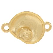 Distanziatore conchiglia 19,5x12 mm - Dorato con oro fino x1