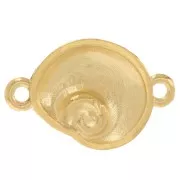 Distanziatore conchiglia 19,5x12 mm - Dorato con oro fino x1