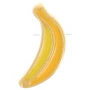 Perla banana 14,5x9 mm con resina epossidica - Dorata con oro fino - Giallo x1|raw }}