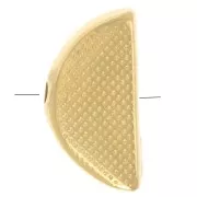 Perla anguria 13x6,5 mm con resina epossidica - Dorata con oro fino - Verde - Rosso x1