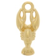 Ciondolo aragosta 18x8 mm - Dorato con oro fino x1|raw }}