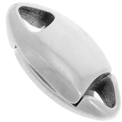 Chiusura magnetica ovale - 16x7 mm - Placcatura argento antico x1