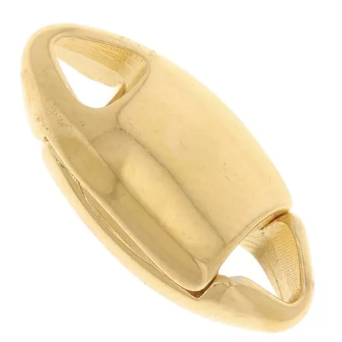 Chiusura magnetica ovale - 16x7 mm - Dorata con oro fino x1