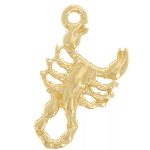 Ciondolo a forma di scorpione 20x11,5 mm - Dorato con oro fino x1