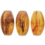 Accessorio per capelli - per scrunchie elasticizzato - 52x28 mm in resina - Ambra marmorizzata