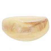 Accessorio per capelli - per scrunchie elastico - 52x28 mm in resina - Avorio marmorizzato|raw }}