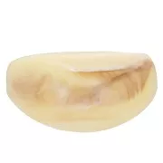 Accessorio per capelli - per scrunchie elastico - 52x28 mm in resina - Avorio marmorizzato