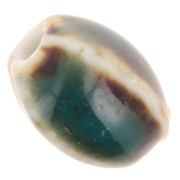 Perline ovali in ceramica 13x9 mm - Blu Verde - Beige marmorizzato x10|raw }}