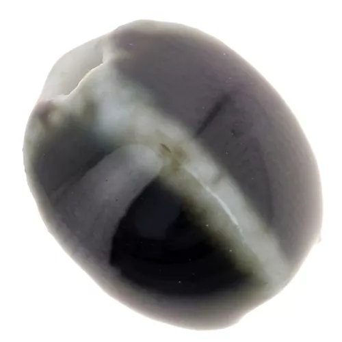 Perline ovali in ceramica 13x9 mm - Marrone scuro marmorizzato x10