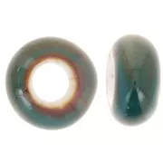 15 Perline In Pietra Naturale Malachite Verde, Rondelle 14x8 Mm, Foro 5 Mm, Per Gioielli Fai Da Te
