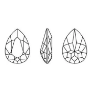 Cabochon PureCrystal 4320 8x6 mm Cabochon - Reinvented Dark Sapphire x1