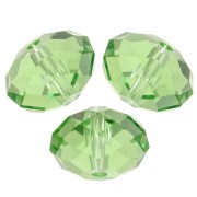 Perla rotonda appiattita PureCrystal 5040 8 mm - Reinvented Peridot x1