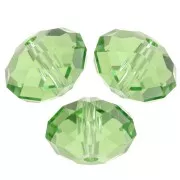 Perla rotonda appiattita PureCrystal 5040 8 mm - Reinvented Peridot x1