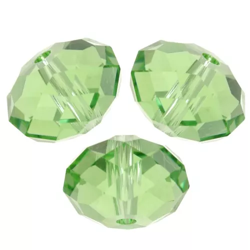 Perla rotonda appiattita PureCrystal 5040 8 mm - Reinvented Peridot x1