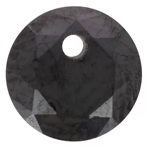 Pendente rotondo in ossido di zirconio da 6 mm - Nero x1