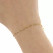 Catena maglia rombo 1,5 mm - Acciaio inossidabile 316L Dorato x50cm