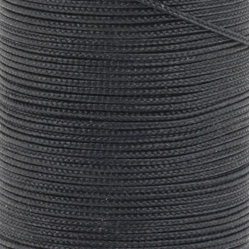 Treccia di seta da 0,8 mm - Nero x1m