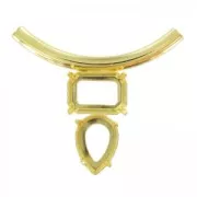 Tubo 90x10mm dorato con oro fino x1