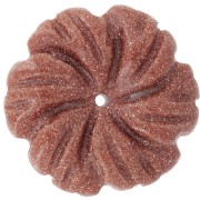 Pendente a forma di fiore in pietra semipreziosa da 20 mm - Imitazione di pietra solare x1|raw }}