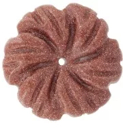 Pendente a forma di fiore in pietra semipreziosa da 20 mm - Imitazione di pietra solare x1