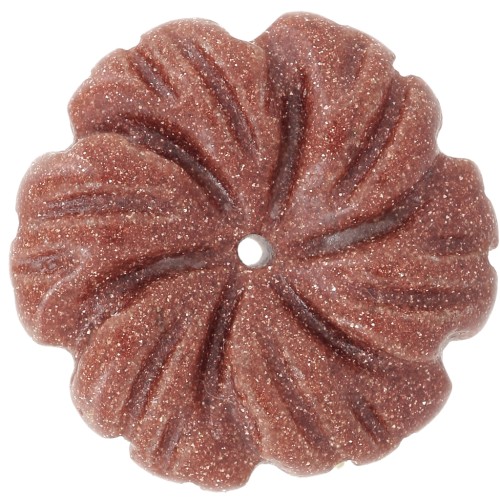 Pendente a forma di fiore in pietra semipreziosa da 20 mm - Imitazione di pietra solare x1