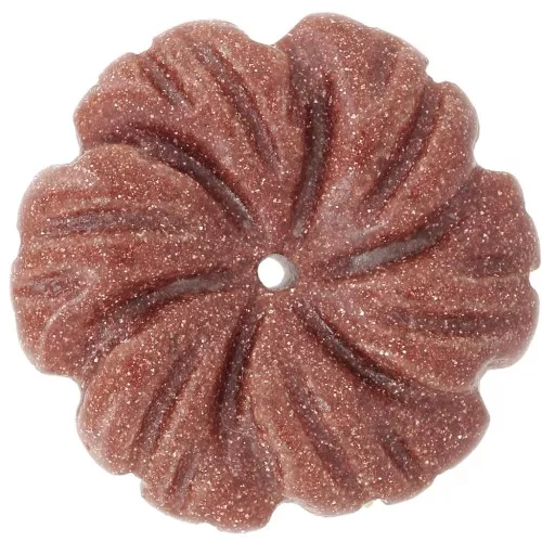 Pendente a forma di fiore in pietra semipreziosa da 20 mm - Imitazione di pietra solare x1