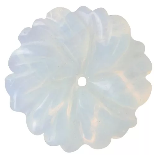 Pendente a forma di fiore in pietra semipreziosa da 20 mm - imitazione di gemma - Opalite x1