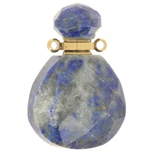 Pendente per bottiglia di profumo in pietra semipreziosa 25x17 mm - Lapislazzuli x1
