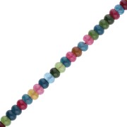 Perle in pietra semipreziosa 8,5x5 mm Giada chiara multicolore x38cm|raw }}