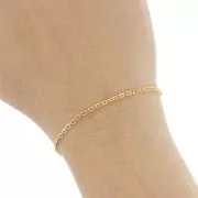 Catena maglia limata da 2 mm - Acciaio inossidabile 316L Dorato x50 cm