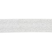 Nastro elastico piatto da 16 mm - Glitter argento x1m|raw }}