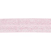 Nastro elastico piatto da 16 mm - Glitter rosa chiaro x1m|raw }}