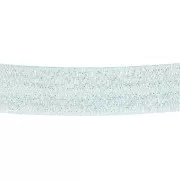 Nastro elastico piatto da 16 mm - Glitter azzurro x1m