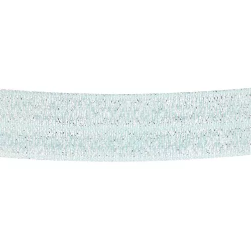 Nastro elastico piatto da 16 mm - Glitter azzurro x1m