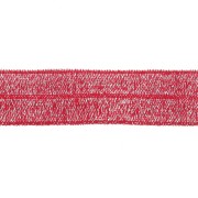 Nastro elastico piatto da 16 mm - Rosso glitter x1m