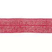 Nastro elastico piatto da 16 mm - Rosso glitter x1m