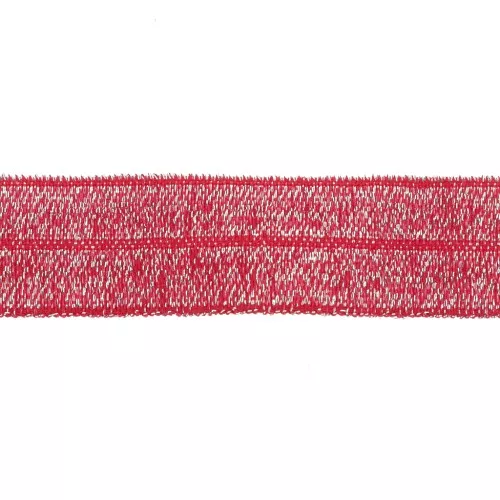 Nastro elastico piatto da 16 mm - Rosso glitter x1m