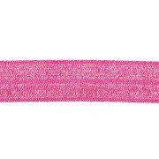 Nastro elastico piatto da 16 mm - Fucsia glitter x1m