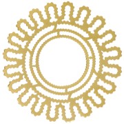 Pendente a forma di fiore di margherita 30 mm effetto ritorto - Acciaio inossidabile 316L dorato x1