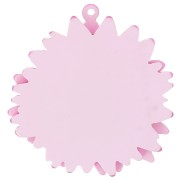 Pendente a forma di fiore a margherita in acrilico 3D da 41 mm - Fucsia glitter x1